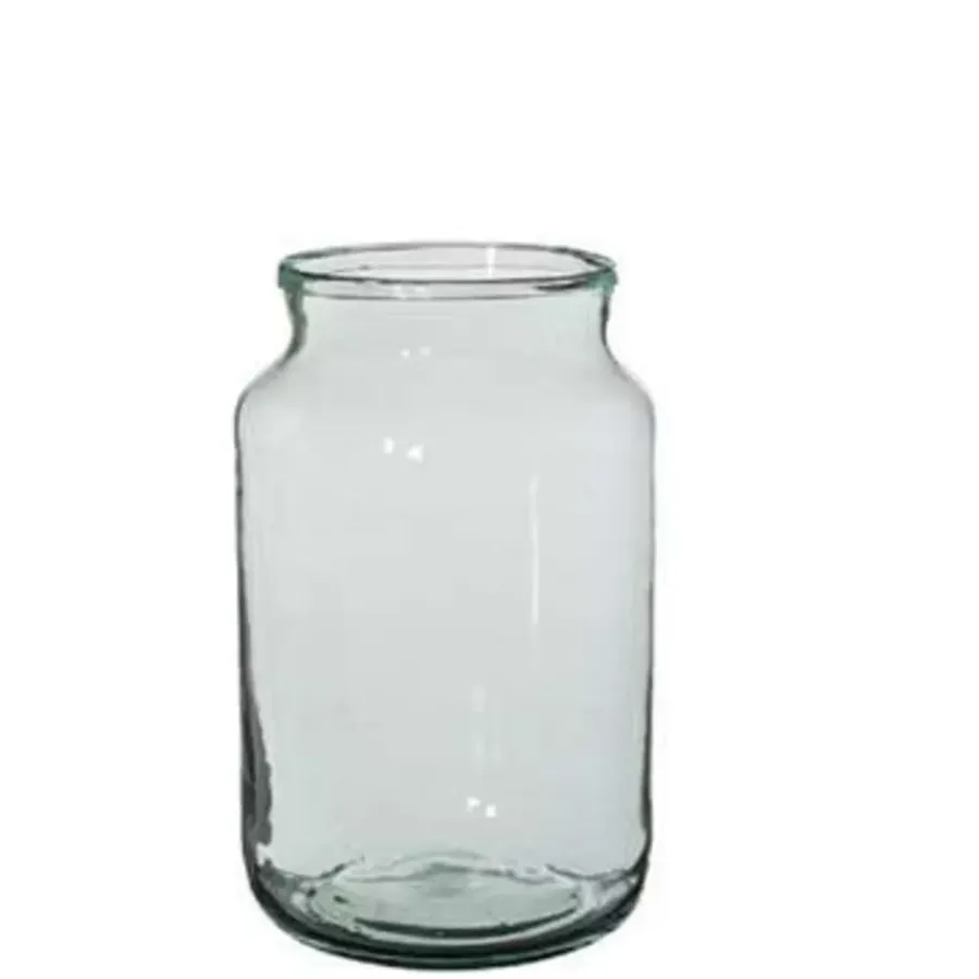 Mica Decorations Vaas cilinder - transparant - glas - 18 x 30 cm