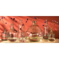 Mica Decorations Vaas Diego - flessenhals - gerecycled glas - 42 cm