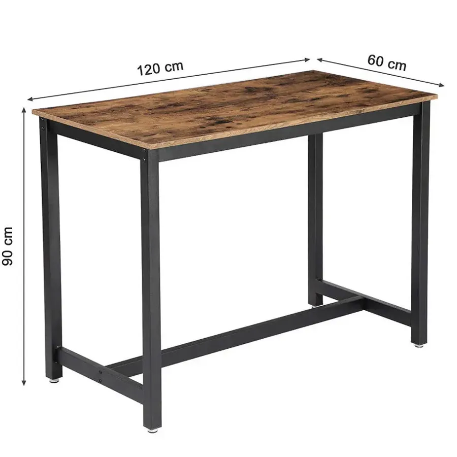 Bartafels-Merkloos Middelhoge bartafel - vintage - 120x90x60 cm - vintage bruin
