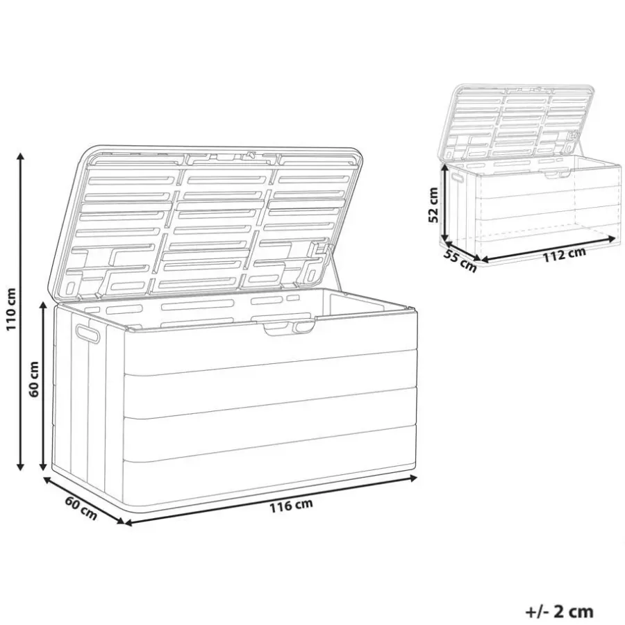 Leen Bakker MILIES - Kussenbox - Bruin - 116 x 60 cm - Synthetisch materiaal