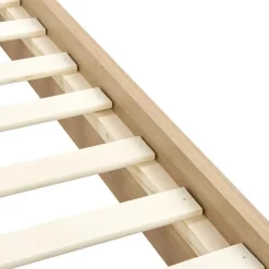 Beliani MILLAY - Bed - Beige - 140 x 200 cm - Bouclé