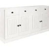 Dressoirs-Loft24 Mille - Dressoir met 4 deuren en 2 laden in wit gelakt grenen
