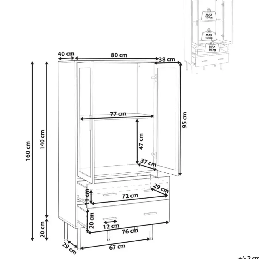 Buffetkasten-Leen Bakker MILORA - Buffetkast - Wit - MDF