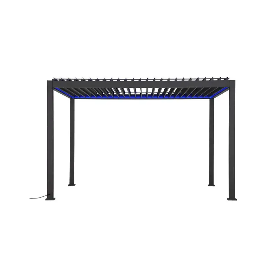 Terrasoverkappingen-Mirador Deluxe overkapping elektrisch met LED 300 x 400 antraciet