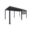 Terrasoverkappingen-Mirador pull down zijscherm 3M windscherm antraciet