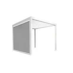 Terrasoverkappingen-Mirador pull down zijscherm 4M windscherm wit