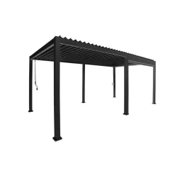 Terrasoverkappingen-Mirador pull down zijscherm 4M windscherm antraciet