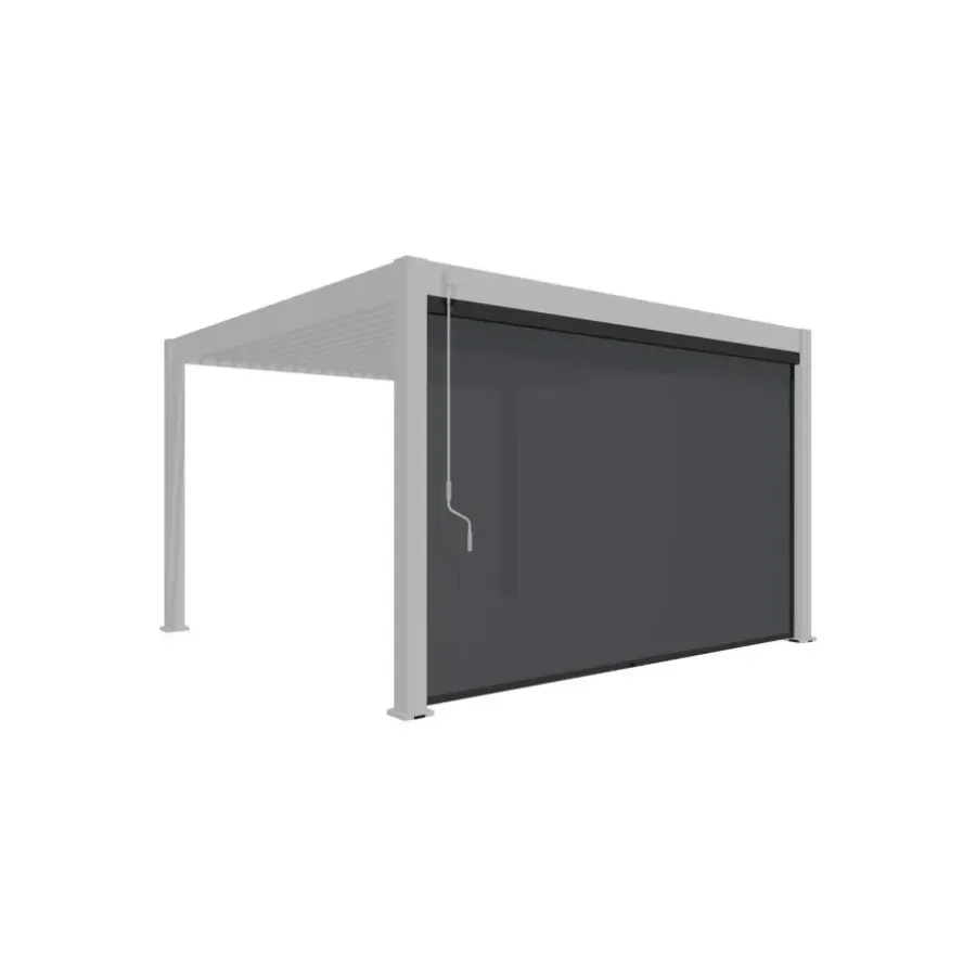 Terrasoverkappingen-Mirador pull down zijscherm 4M windscherm antraciet