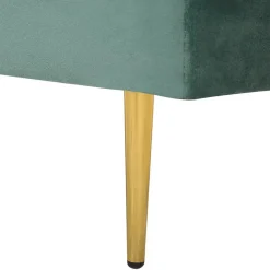 Loveseats-Beliani MIRAMAS - Chaise longue - Groen - Rechterzijde - Fluweel