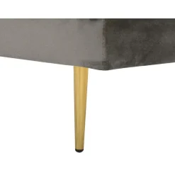 Beliani MIRAMAS - Chaise longue - Grijs - Linkerzijde - Fluweel
