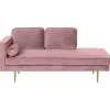 Beliani MIRAMAS - Chaise longue - Roze - Linkerzijde - Fluweel