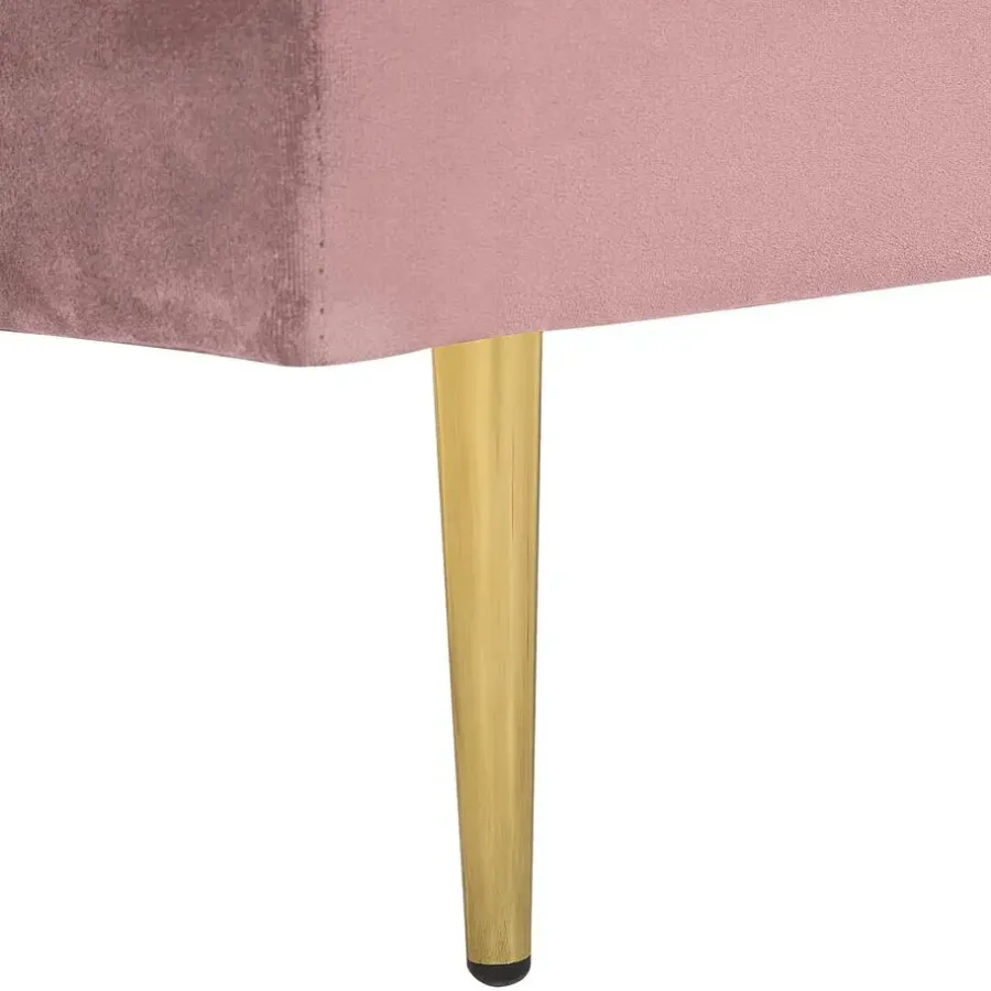 Beliani MIRAMAS - Chaise longue - Roze - Linkerzijde - Fluweel