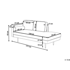 Loveseats-Beliani MIRAMAS - Chaise longue - Smaragdgroen - Linkerzijde - Fluweel