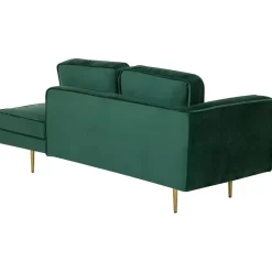 Loveseats-Beliani MIRAMAS - Chaise longue - Smaragdgroen - Linkerzijde - Fluweel