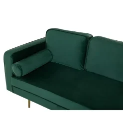 Loveseats-Beliani MIRAMAS - Chaise longue - Smaragdgroen - Linkerzijde - Fluweel