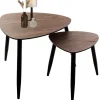 MISOU Bijzettafel Set van 2 - Bruin