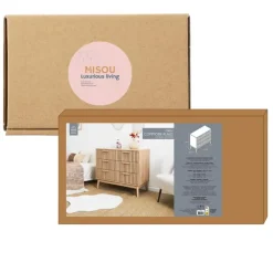 Ladekasten|Ladekasten-MISOU Commode Klaus - Bruin
