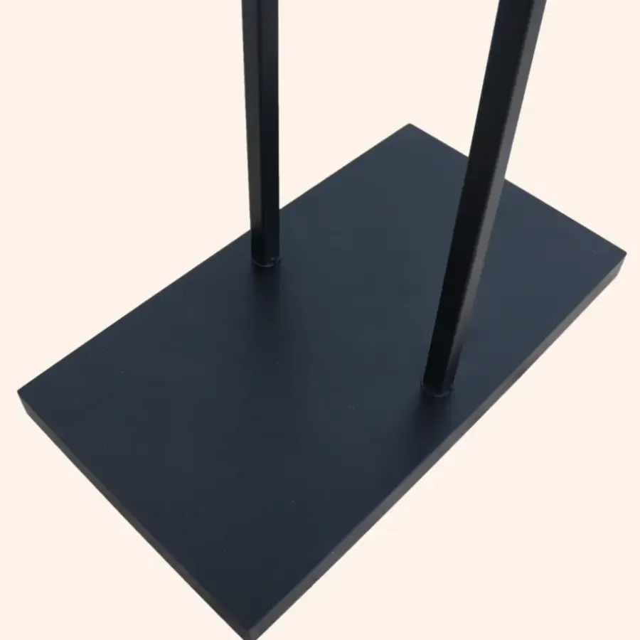 Kledingopbergers-MISOU Dressboy Kledingstandaard Kledinghouder Zwart 114 cm Bamboe en metaal