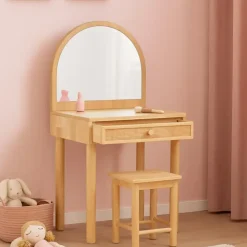 Kaptafels-MISOU Make up tafel - Bruin