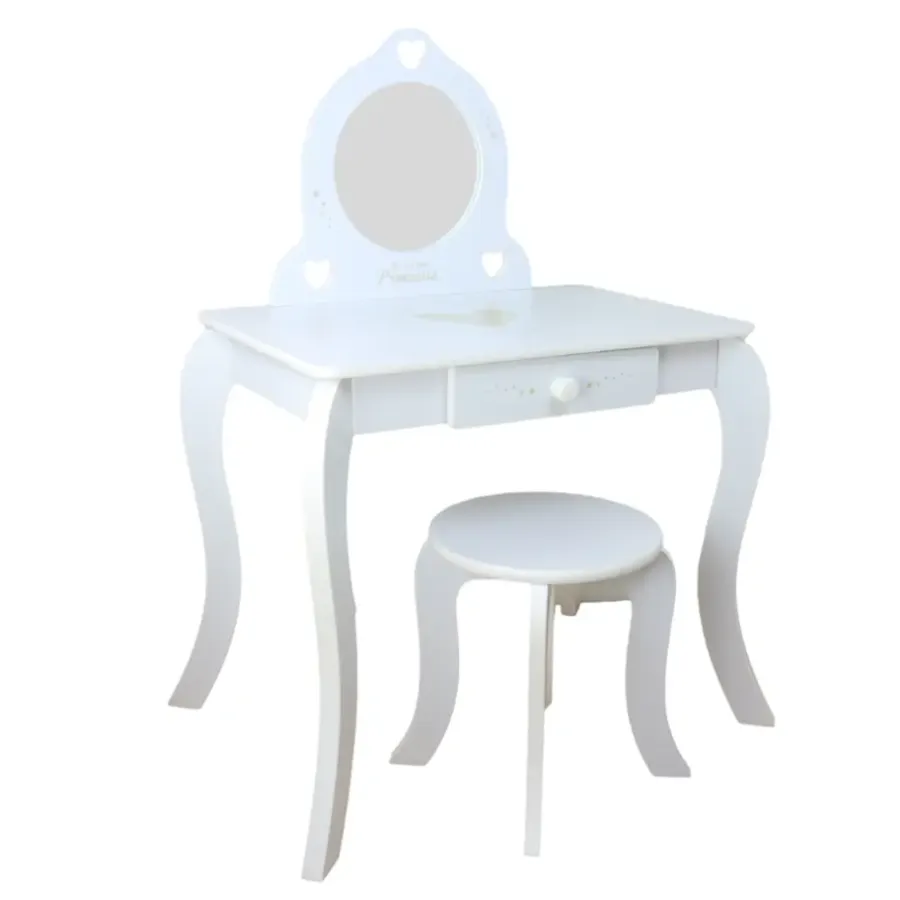 Kaptafels-MISOU Make up Tafel voor Meisjes Kaptafel Kind met Kruk en Spiegel