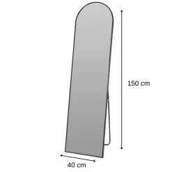 MISOU Passpiegel 150cm - Zwart