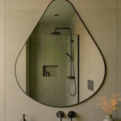 Spiegels-MISOU Spiegel Druppel Design Britta - Zwart