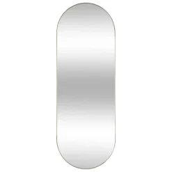 Spiegels-MISOU Spiegel Passpiegel Goud Ovaal Hangend 112x40cm Glas Spiegels