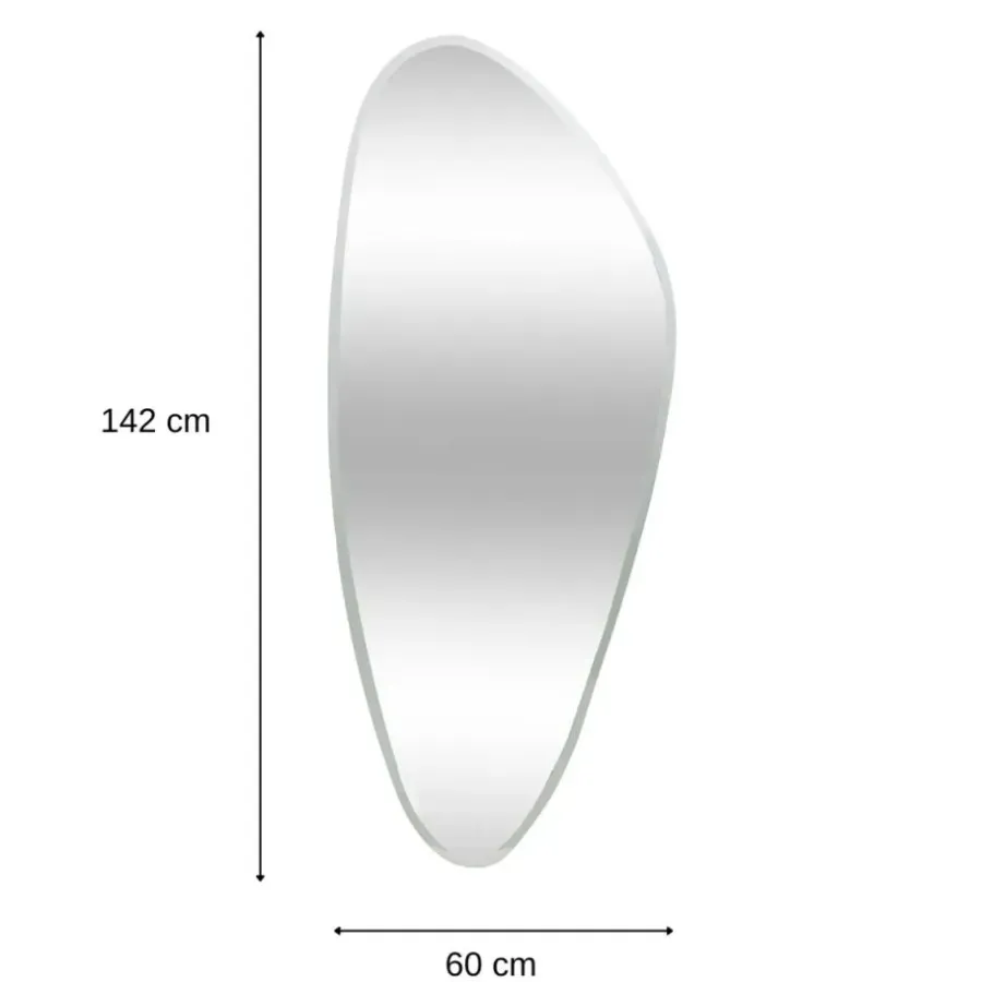 MISOU Wandspiegel Organische Vorm - Zilver