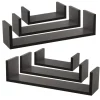 MISOU Zwarte Wandplanken Set van 6 Fotoplank Boekenplank Woonkamer