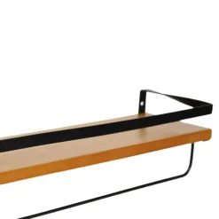 Wandplanken-MISOU Zwevende Wandplank 2 stuks Industrieel Muurdecoratie Boekenrek