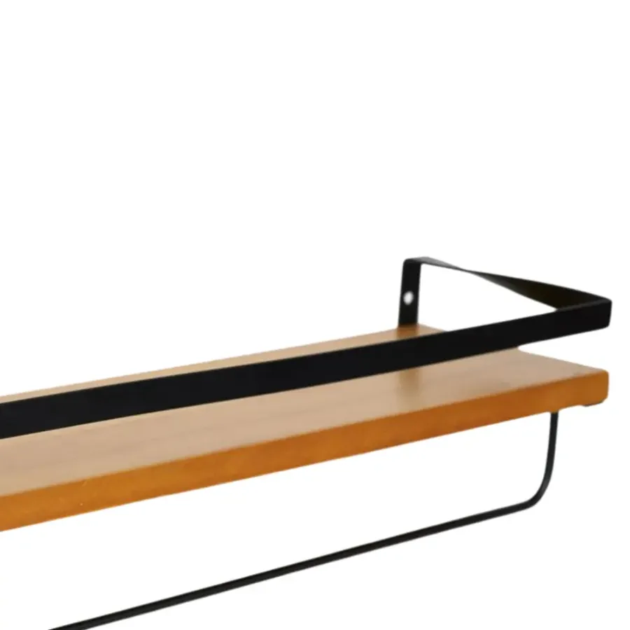 Wandplanken-MISOU Zwevende Wandplank 2 stuks Industrieel Muurdecoratie Boekenrek