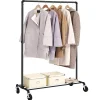 ACAZA Mobiel kledingrek - 1 rail - zwart