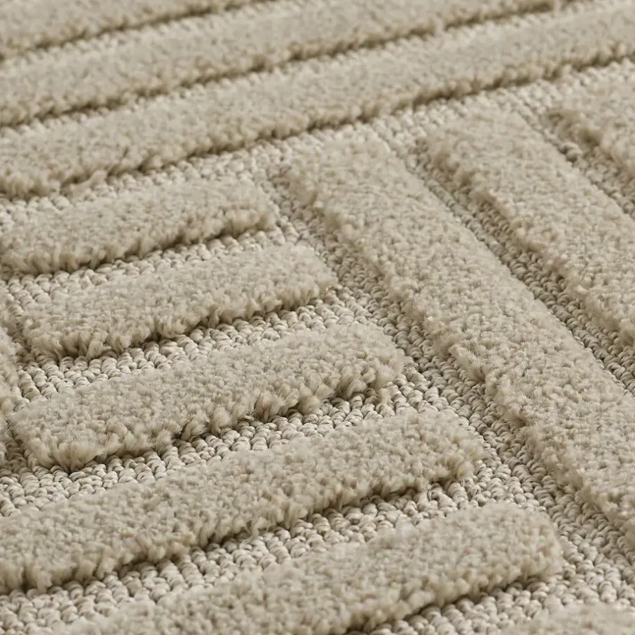 Laagpolige Vloerkleden-Muratap Modern Japandi Vloerkleed - Beige - Boho Scandinavisch - 200x290 cm Laagpolig