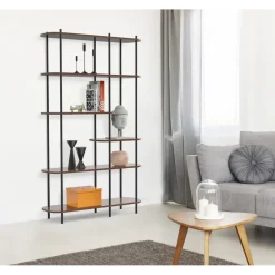 Nordlys Moderne metalen en bruin houten etagère