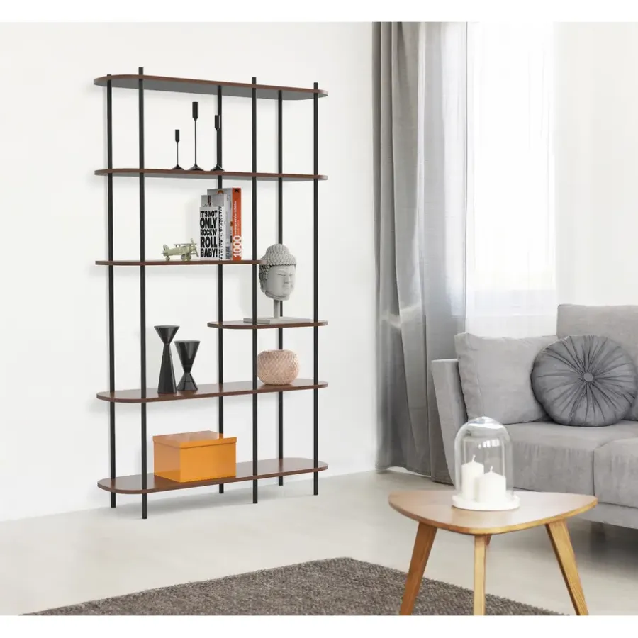 Nordlys Moderne metalen en bruin houten etagère