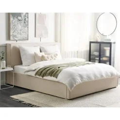 Beliani MOISSAC - Bed - Beige - 180 x 200 cm - Polyester