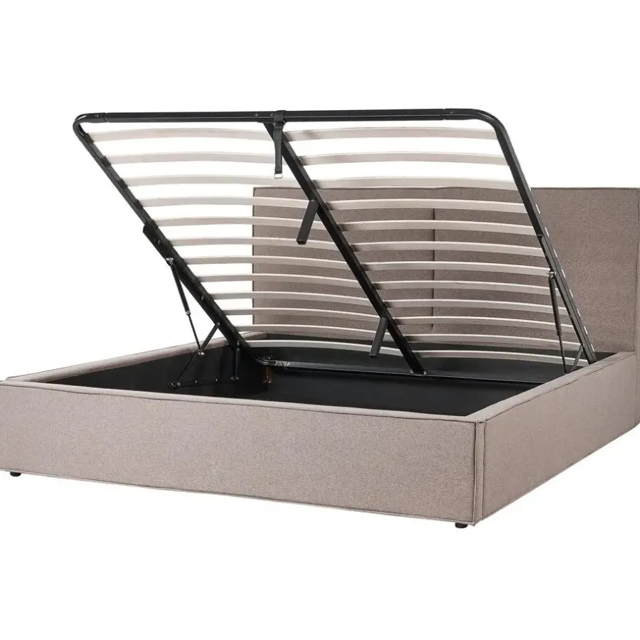 Beliani MOISSAC - Bed - Taupe - 180 x 200 cm - Polyester
