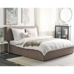 Beliani MOISSAC - Bed - Taupe - 180 x 200 cm - Polyester
