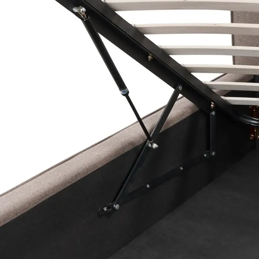 Beliani MOISSAC - Bed - Taupe - 180 x 200 cm - Polyester