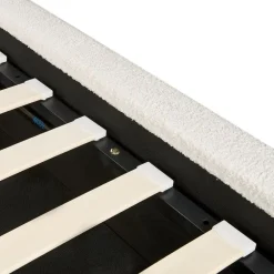 Beliani MOISSAC - Tweepersoonsbed - Off-white - 180 x 200 cm - Polyester