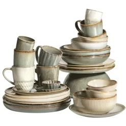 Kopjes, Mokken En Bekers-Leen Bakker Mok Bodhi met oor - beige - stoneware - Ø9 cm