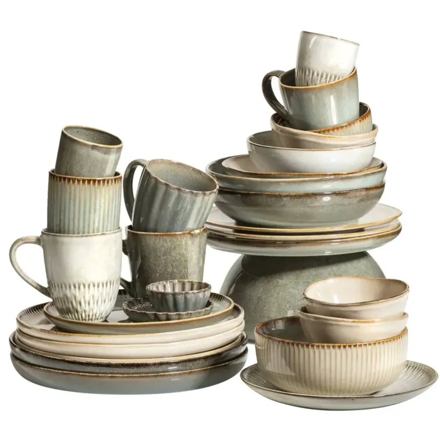 Kopjes, Mokken En Bekers-Leen Bakker Mok Bodhi met oor - beige - stoneware - Ø9 cm