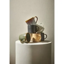Kopjes, Mokken En Bekers-Leen Bakker Mok met oor Mila - crème - stoneware - 340 ml