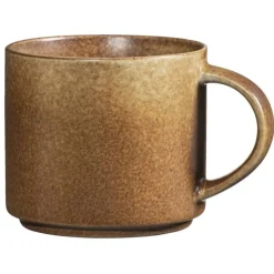 Kopjes, Mokken En Bekers-Leen Bakker Mok met oor Studio - bruin - stoneware - 380 ml