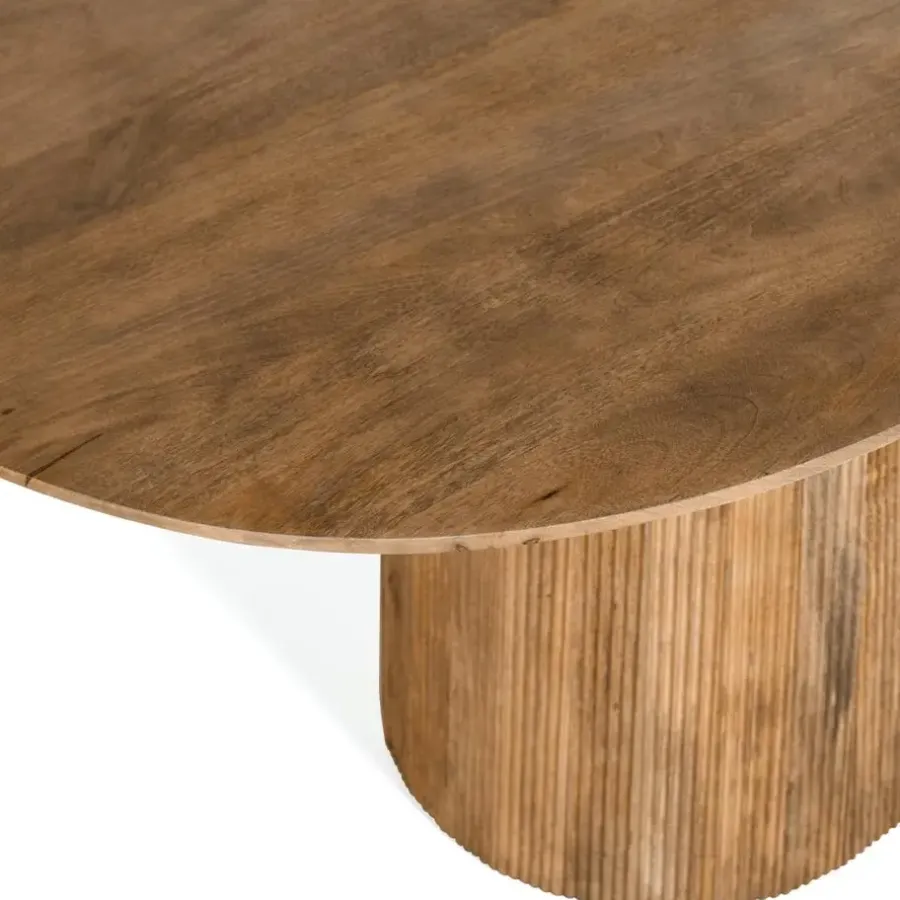 Industriële Eettafels|Ovale Eettafels-Collectables Mokka Eettafel Lichtbruin 180cm