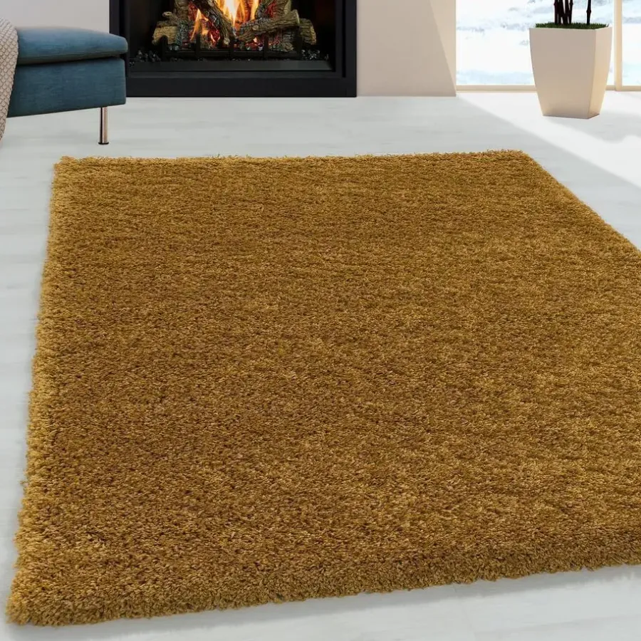 Muratap Monaco Soft Shaggy Hoogpolig Vloerkleed Goud - 160x230 CM