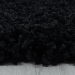 Hoogpolige Vloerkleden-Muratap Monaco Soft Shaggy Hoogpolig Vloerkleed Black - 140x200 CM