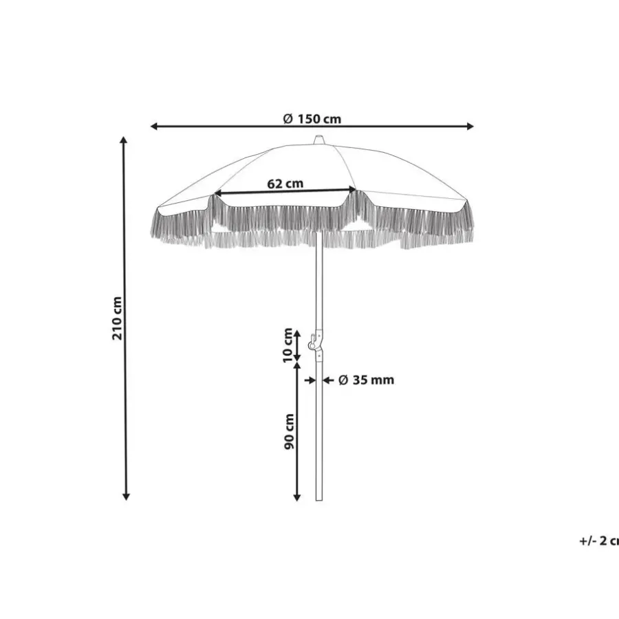 Beliani MONDELLO - Parasol - Geel - Polyester