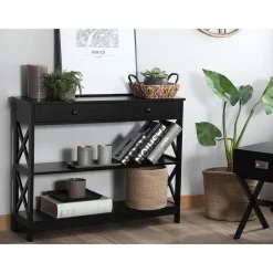 Beliani MONTGOMERY - Consoletafel - Zwart - MDF