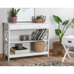 Beliani MONTGOMERY - Consoletafel - Wit - MDF